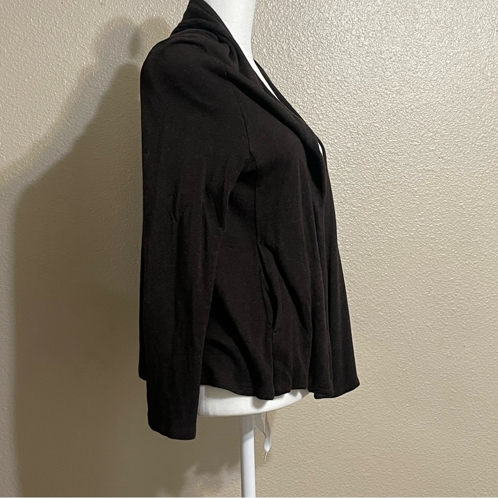 Eileen Fisher Cardigan Sweater Petite Size PM Brown Open Front 100% Viscose - Picture 6 of 14